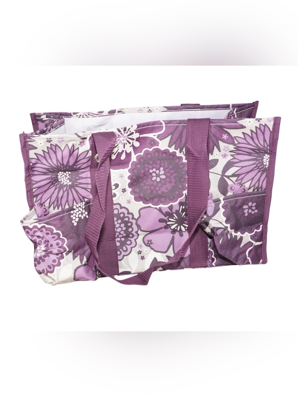 Thirty-one BOGO FREE SALE Purple Plum Awesome Medium Utility Tote - Picture 4 of 7